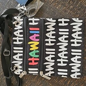 Robin Ruth NWT Hawaii Black Canvas Crossbody Bag